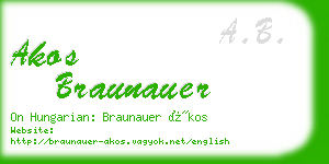 akos braunauer business card